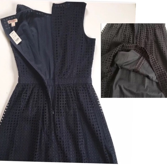 BROOKS BROS. Navy Blue Sleeveless Dress SZ. 4 - Picture 4 of 7